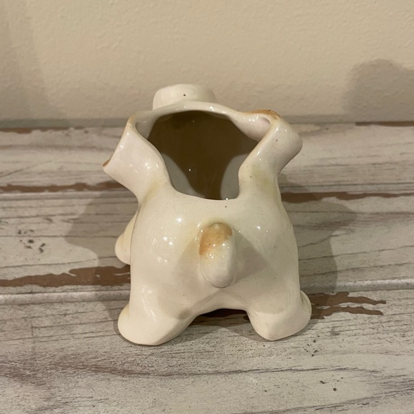 Vintage Ceramic Pig Decor Figurine Mid-Century Style Ceramics Planter Container - Picture 3 of 9